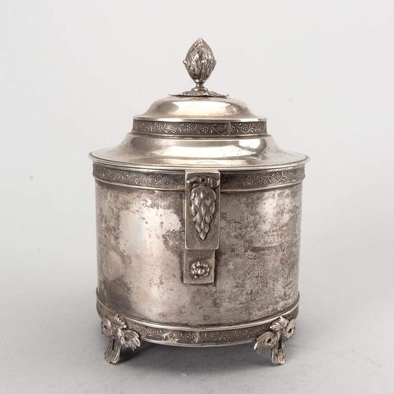 KAFFESERVIS, 3 delar, silver, Lars Dahlberg, Kristianstad, 1905.