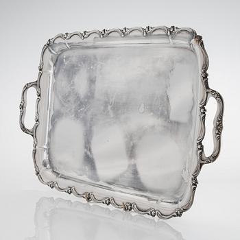 A silver tray, Auran Kultaseppä Oy, Turku 1953.