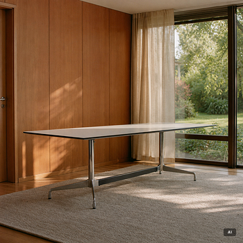 Charles & Ray Eames, A dining table, “Segmented Table”, Vitra, 2000s.