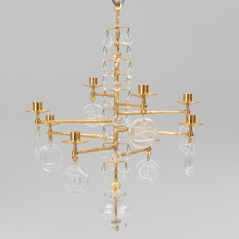 Erik Höglund, a chandelier, Boda Smide, second half of the 20th Century.