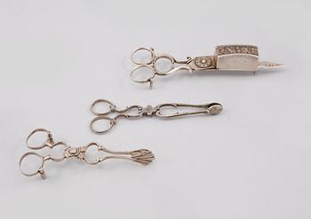 PARTI SILVER, 6 delar, 1800-tal, vikt 210 gram.