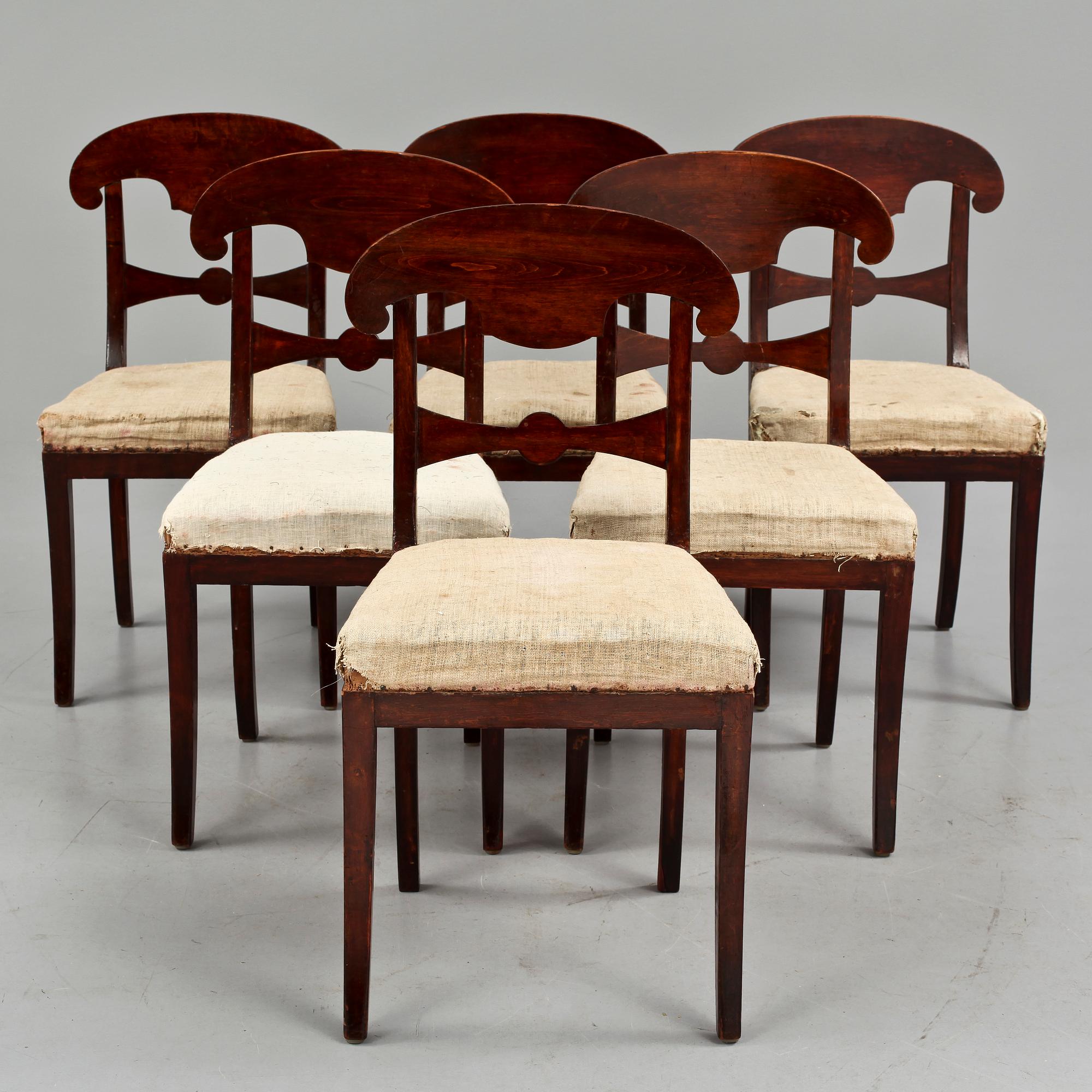 STOLAR, 6 st, Karl Johan, 1800-talets första hälft.