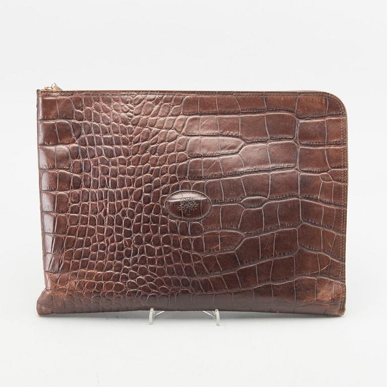 A Mulberry lethter briefcase and document case.
