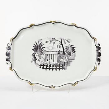 Arthur Percy, a tray, Gefle.