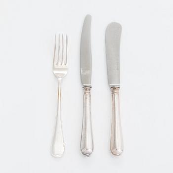 A 26-piece set of silver cutlery, model Gammal Svensk, GAB, Stockholm, Sweden 1950s.