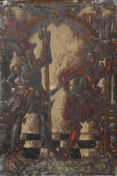 GLASMÅLNING, troligen Danmark, 1900-talets första hälft.