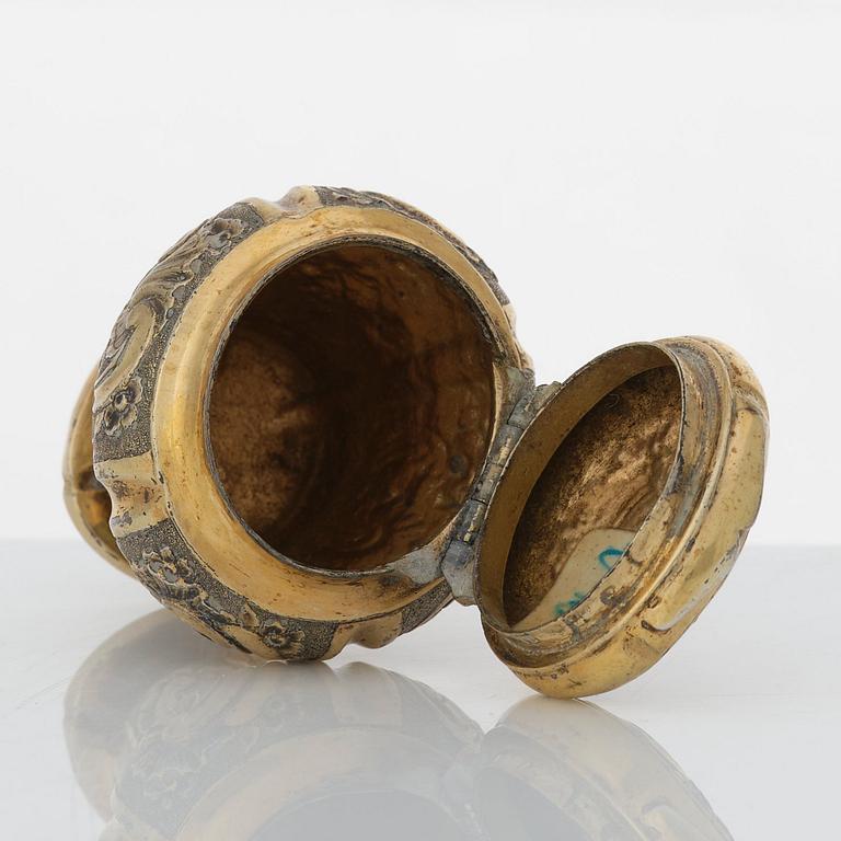 A Swedish Rococo silver-gilt snuff-box, mark of Johan Collin (Stockholm 1735-1759-).