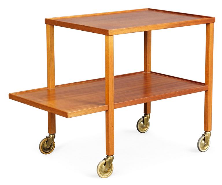 A Josef Frank mahogany tea trolley, Svenskt Tenn, model 470.