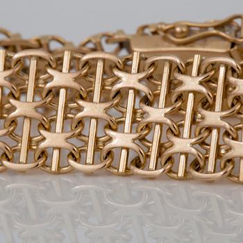 ARMBAND, Bröderna Hedens Guldsmeds, Stockholm, 1967, 18K guld.