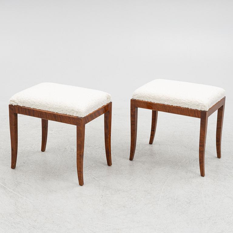 A pair of stools, 1930's/40's.