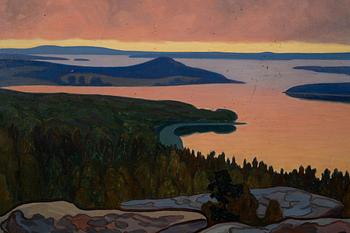 Hilding Werner, Motiv från Glafsfjorden, Värmland.