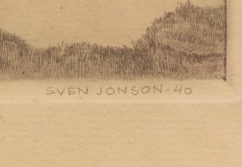 Sven Jonson, Surrealist landscape.