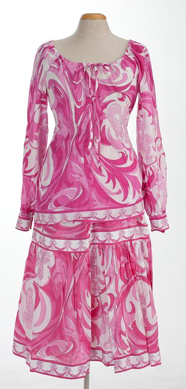 An Emilio Pucci two-piece cotton dress.