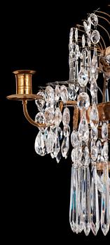 A late Gustavian early 19th century seven-light chandelier.