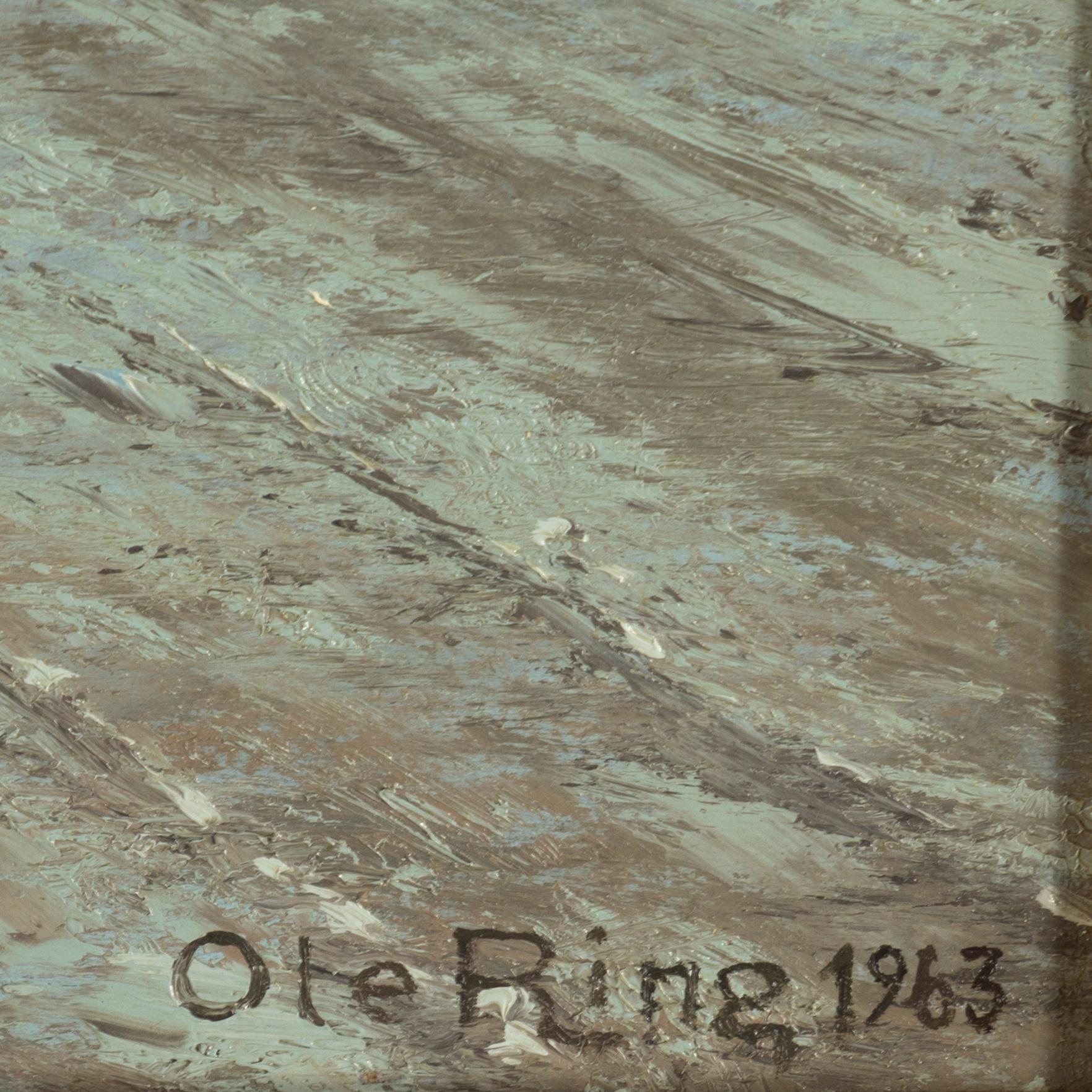Ole Ring, oil on canvas, signed Ole Ring and dated 1963.