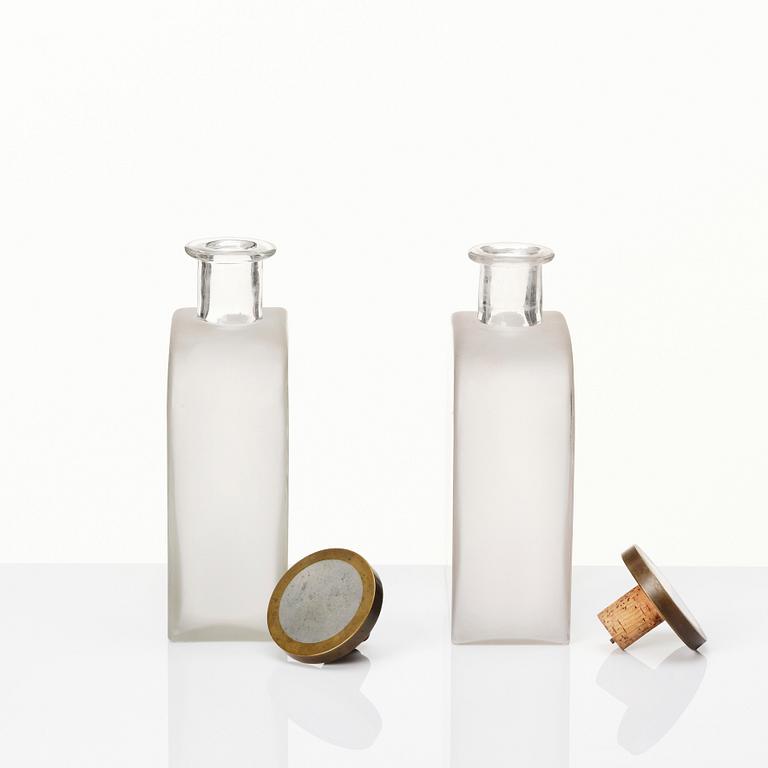 Björn Trägårdh, and Svenskt Tenn, two bottles with stoppers, Sweden 1930s.