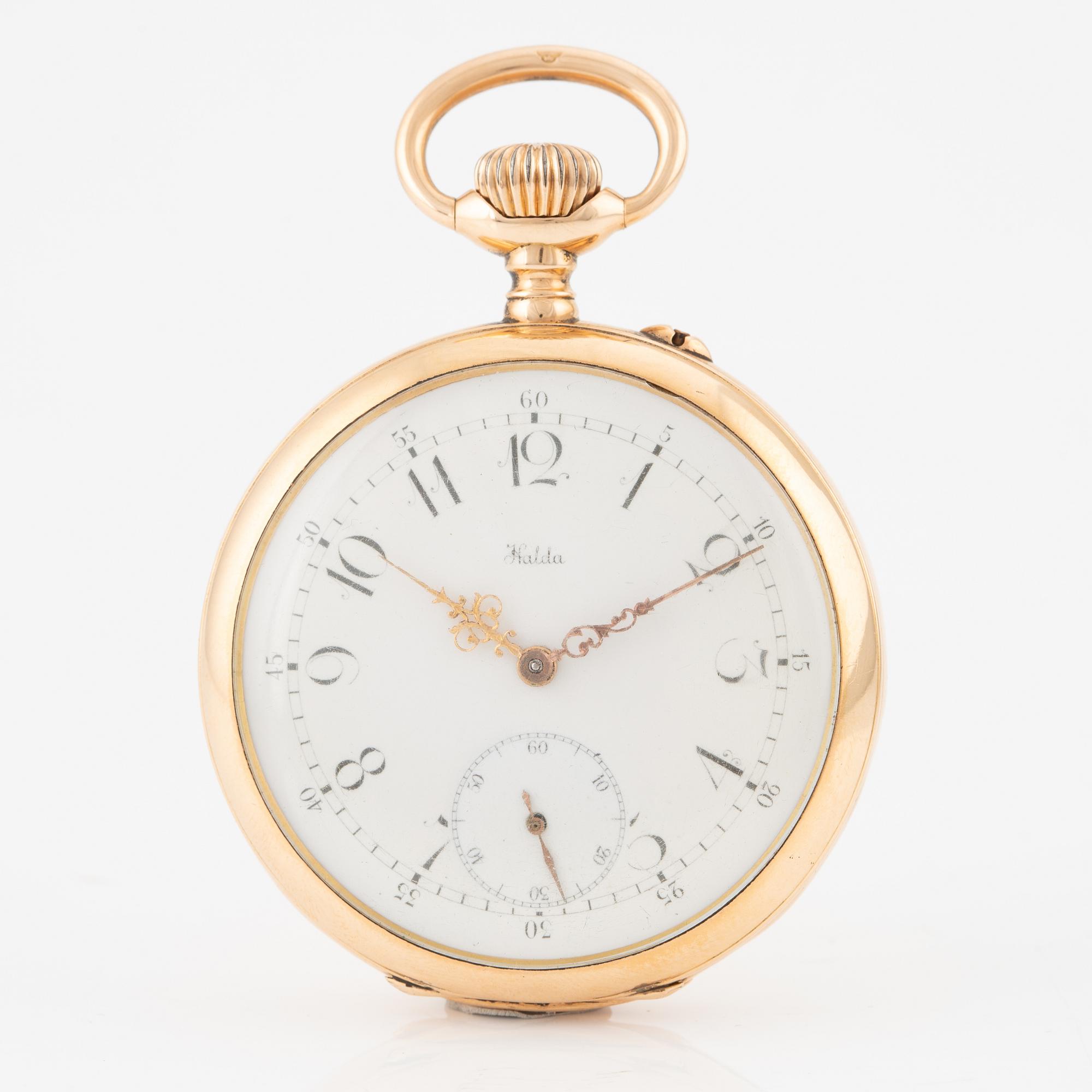 Halda, pocket watch, 49.5 mm.