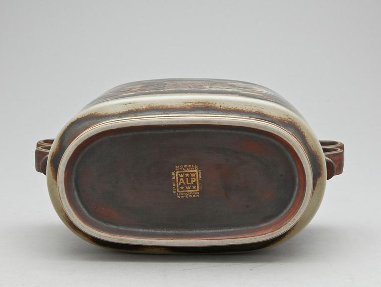 LOCKURNA, stengods, "Flambé", Gunnar Nylund med dekor av Oskar Dahl, Lidköping, 1930-tal.
