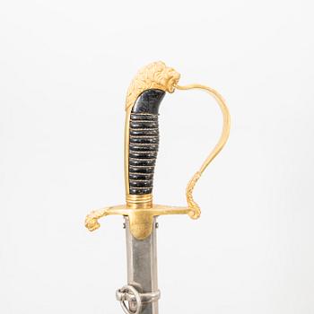 A German officer's sabre 1889 pattern, with scabbard.