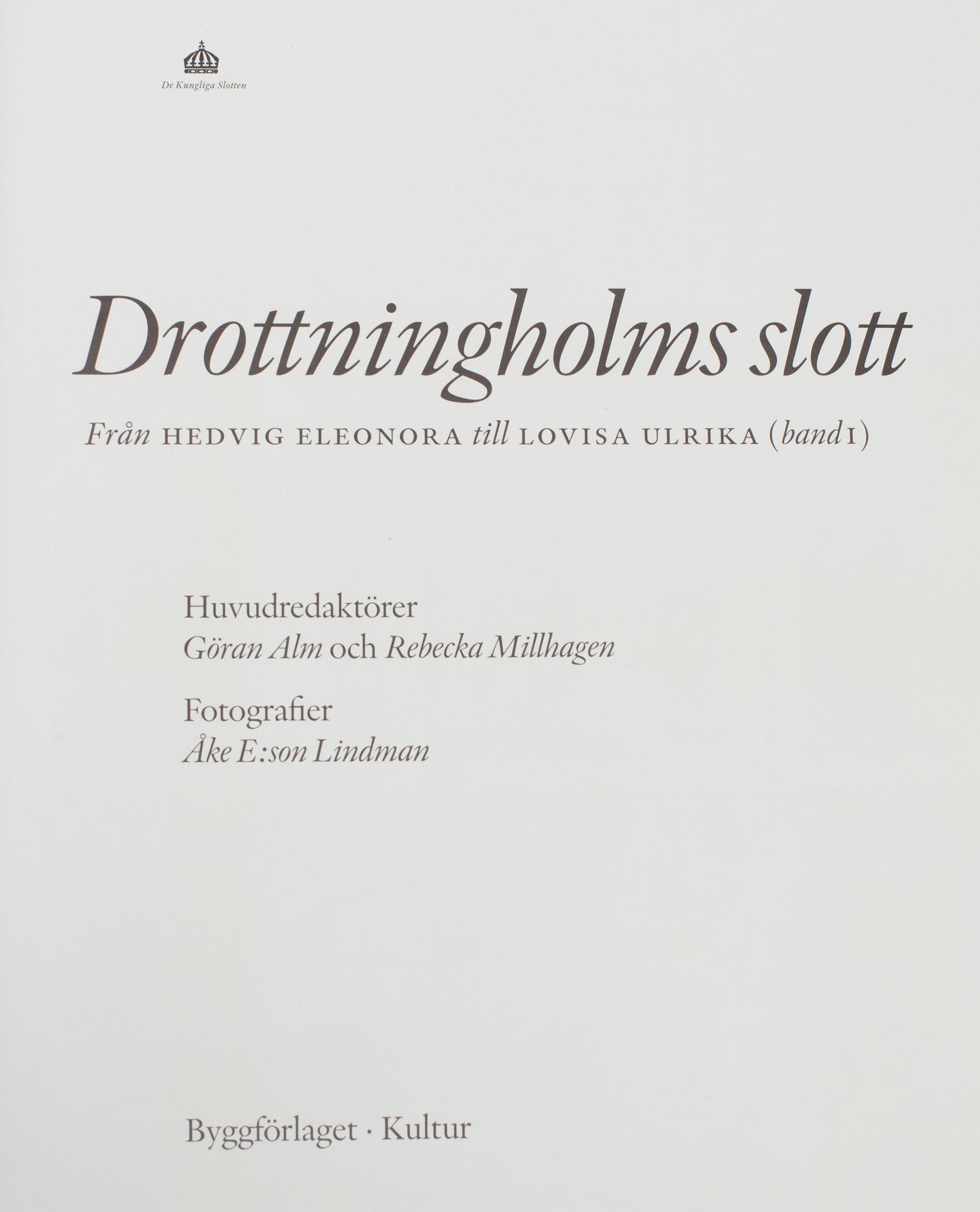 BOKVERK, 5 volymer, "De Kungliga Slotten", 2000-tal.