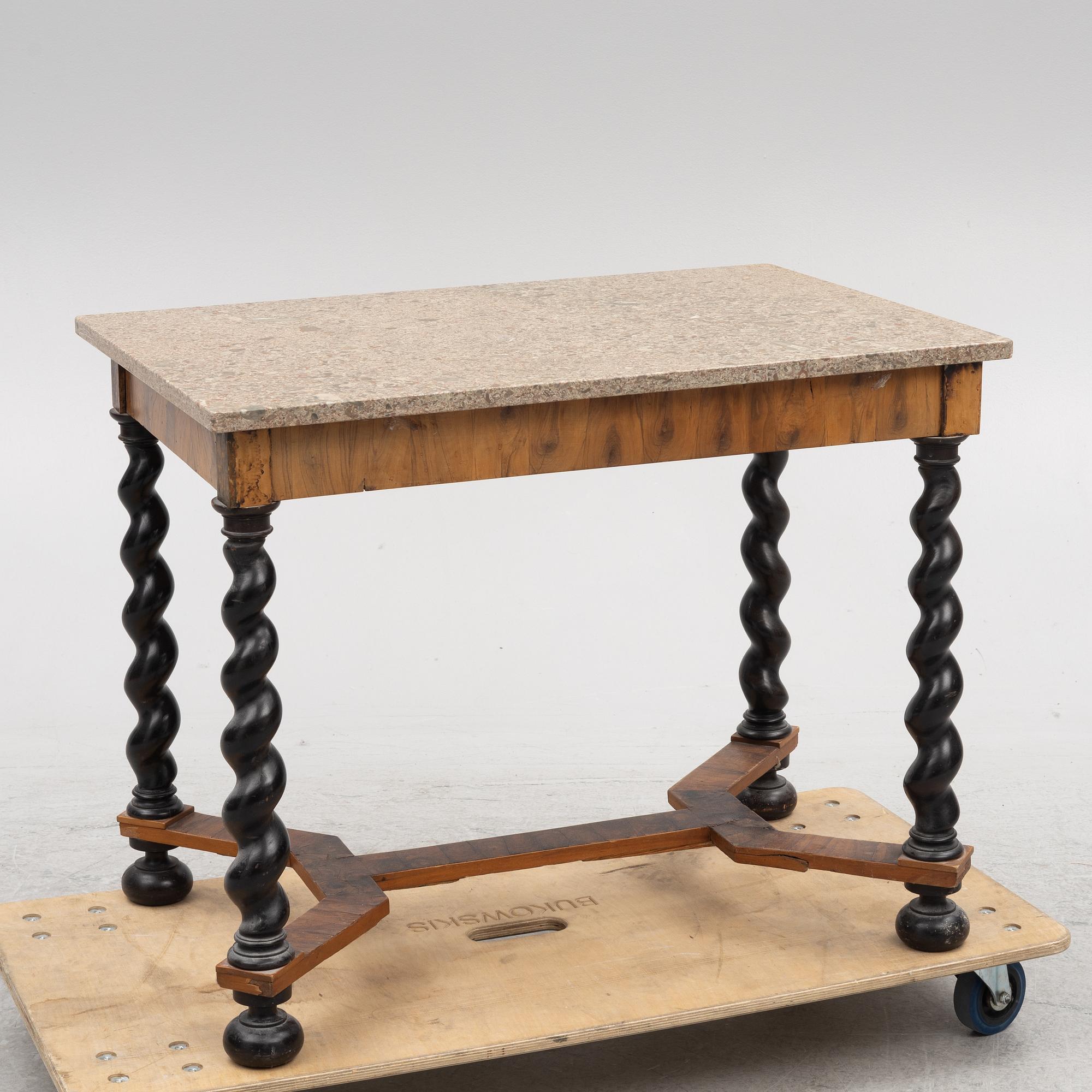 Table, Baroque style, late 19th century.
