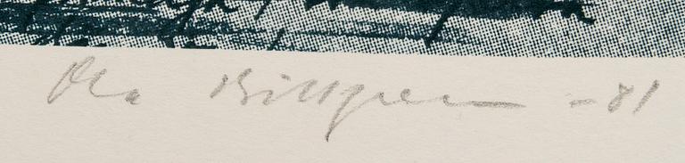 Ola Billgren, färglitografi, signerad -81 Provtryck.