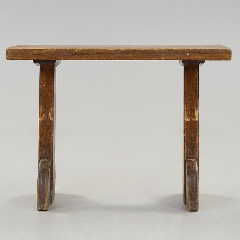 An Axel Einar Hjorth 'Sandhamn' stained and lacquered pine table, Nordiska Kompaniet, Sweden post 1931.