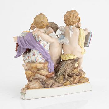 Figurinsgrupp, porslin, Meissen, Tyskland, 1800-tal.