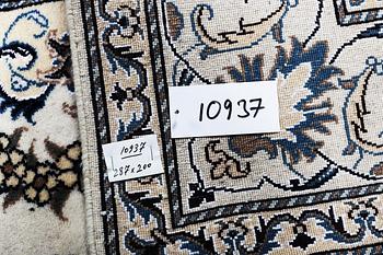 A carpet, Nain, parrt silk, ca 287 x 200 cm.