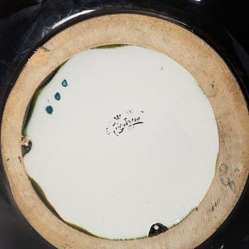 Vaser, ett par, flintgods, jugend, Rörstrand, 1900-talets början.