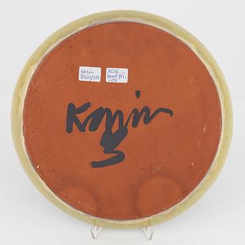 Karin Bengtson, keramikföremål, 5 st, signerade, Vimmerby.