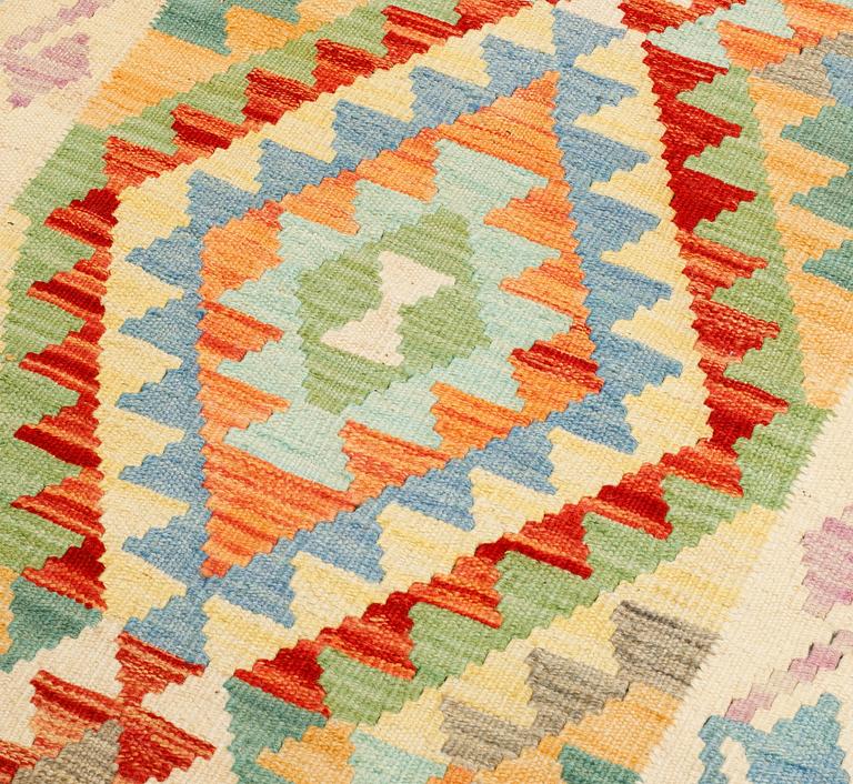 A runner, kilim, ca 199 x 66 cm.