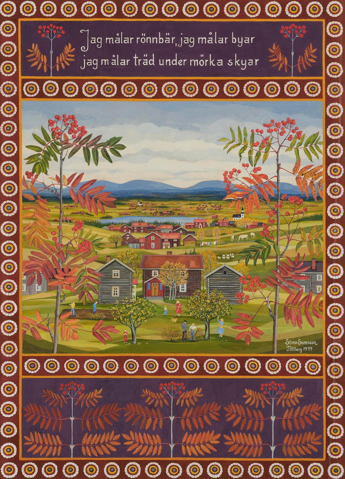 Stina Sunesson, "Jag målar rönnbär" (I paint rowan berries).