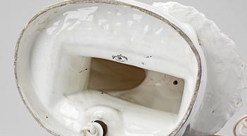 BORDSLAMPA, porslin, Goldscheider, Tyskland, 1900-talets första hälft.