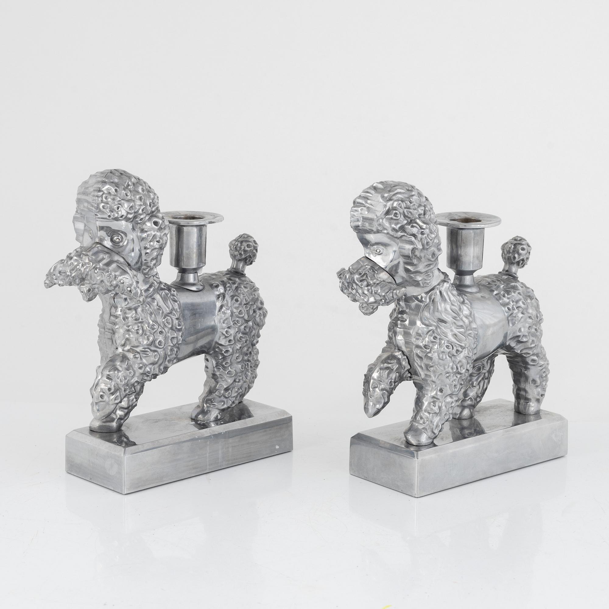 Per B. Sundberg, a pair of candlesticks, "Föremål", poodles, limited edition, Ikea 2018.