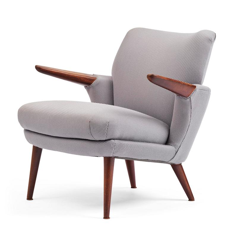 Ib Kofod-Larsen, a rare armchair model 423, Christensen & Larsen, Denmark, 1950s.