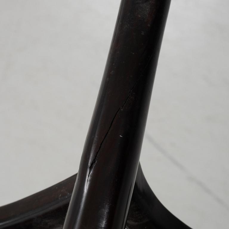 A pair of black-lacquered stools, Japan, around 1900.