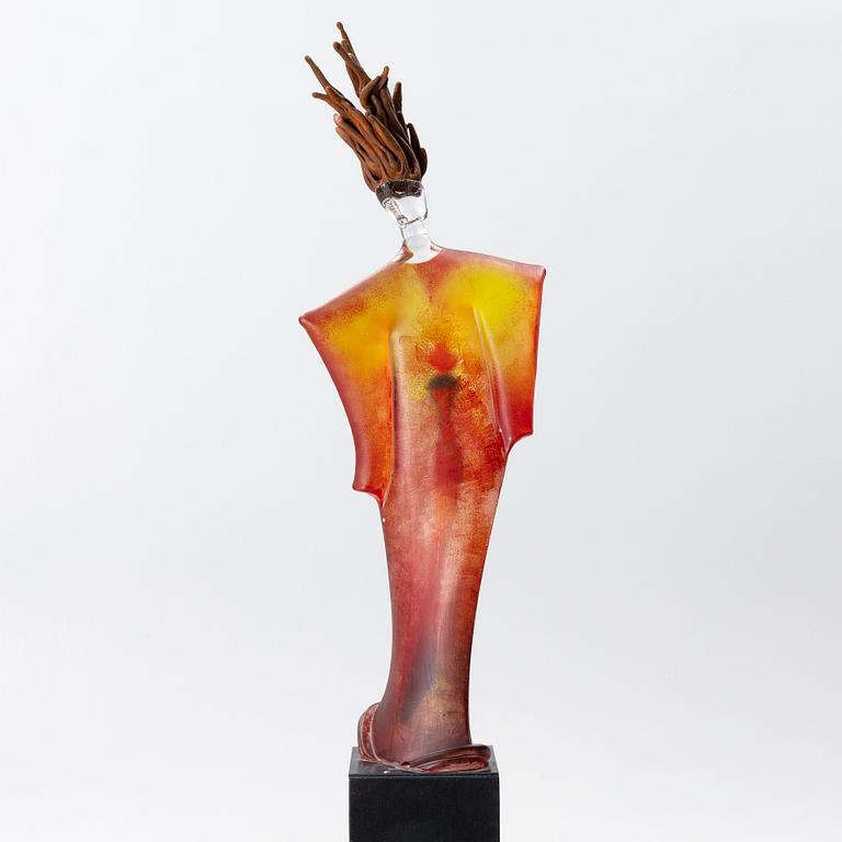 Kjell Engman, skulptur, glas, Kosta Boda, unik.