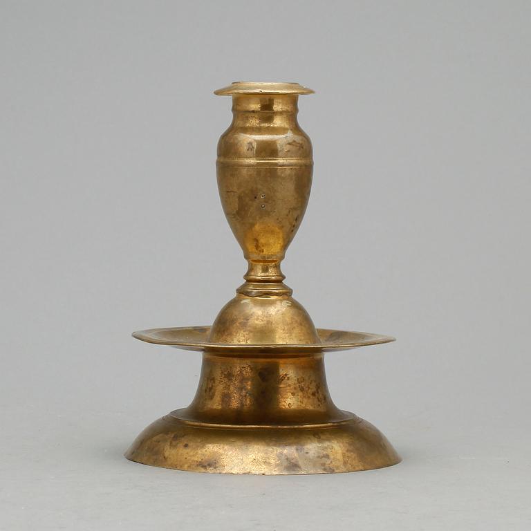 LJUSSTAKE, mässing, barock, 1600/1700-tal.