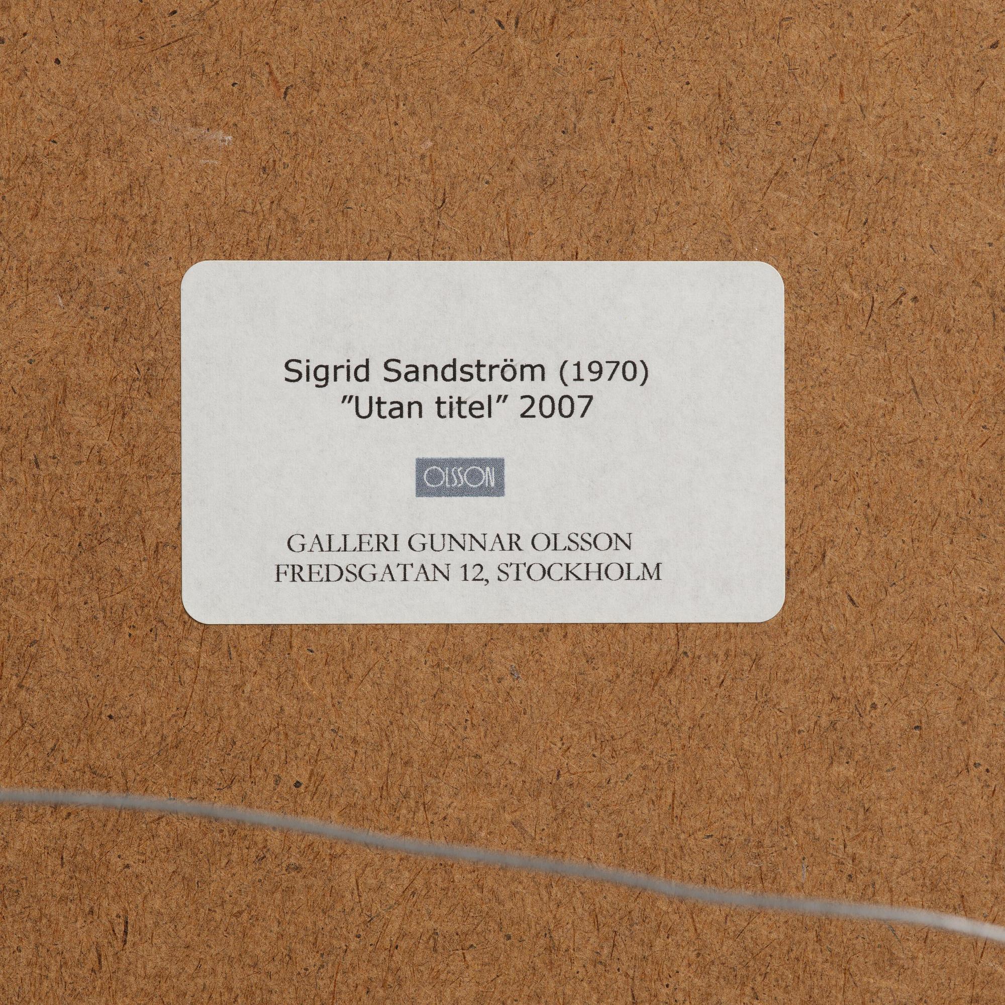 Sigrid Sandström, "Utan titel".