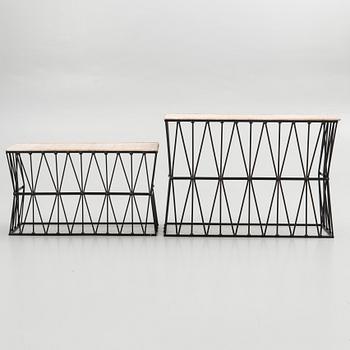 Flower table, 2 pieces, 20th/21st century.