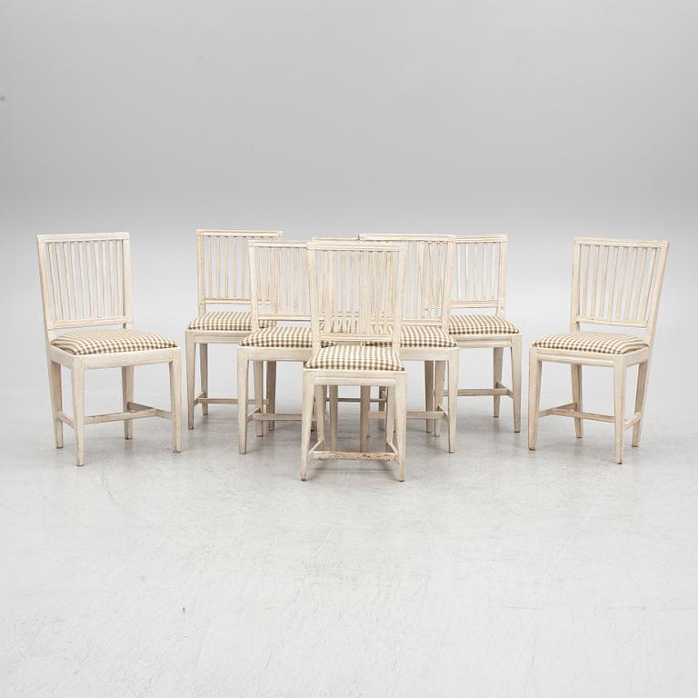 Eight chairs, 19th Century.