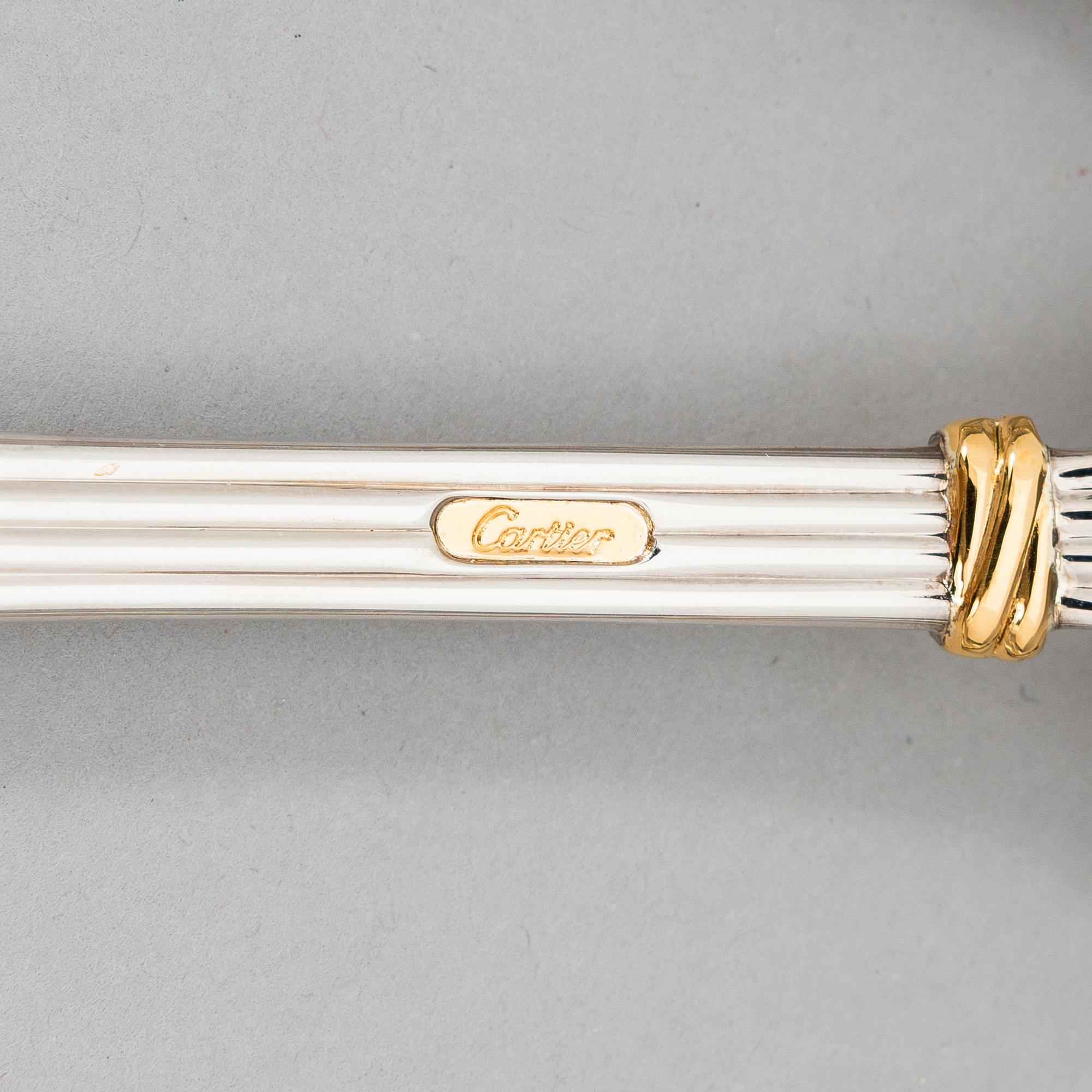 CARTIER, Bestickuppsättning, 79 delar, försilvrad, "Venitienne".