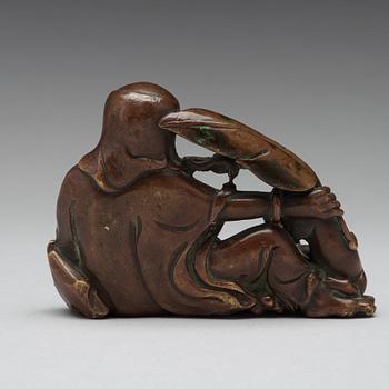 FIGURIN, brons. Qingdynastin, 1700/1800-tal.