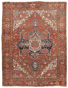 A carpet, antique, Heriz, ca 386 x 297 cm.