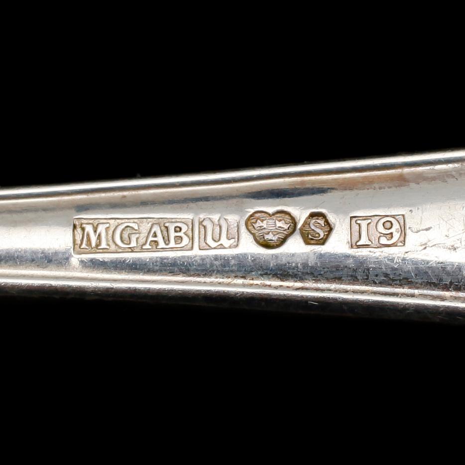 BESTICKUPPSÄTTNING, 29 del, silver, "Disa", MGAB, 1960-tal. Tot vikt ca 1227 g.