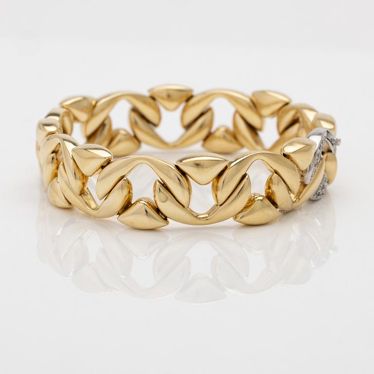 Armband 18K guld med diamanter, Chiampesan, Italien.
