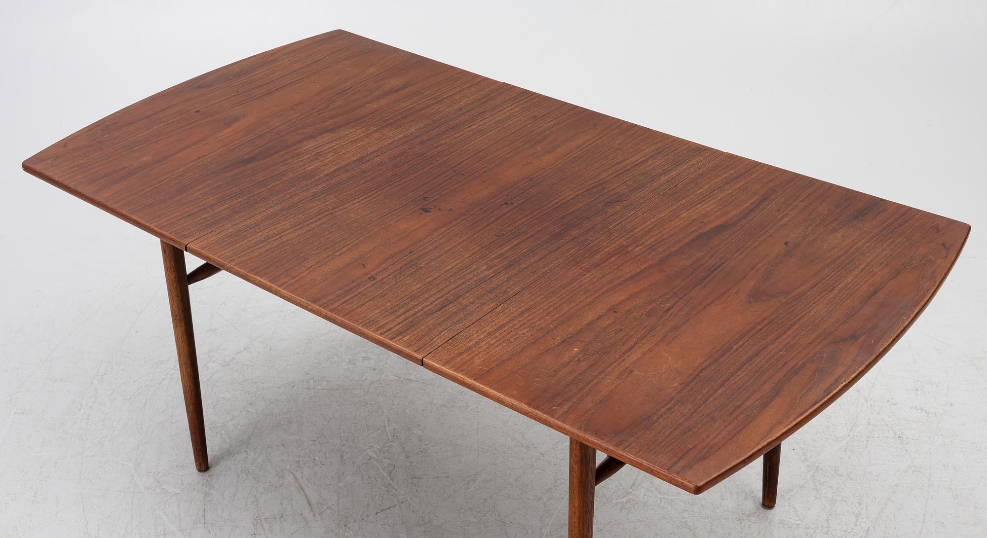 Bendt Winge, a drop-leaf table, Kleppes Møbelfabrik, Norway, 1960's.