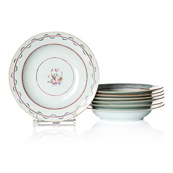 910. A set of seven soup dishes, Qing dynasty, Qianlong (1736-95).