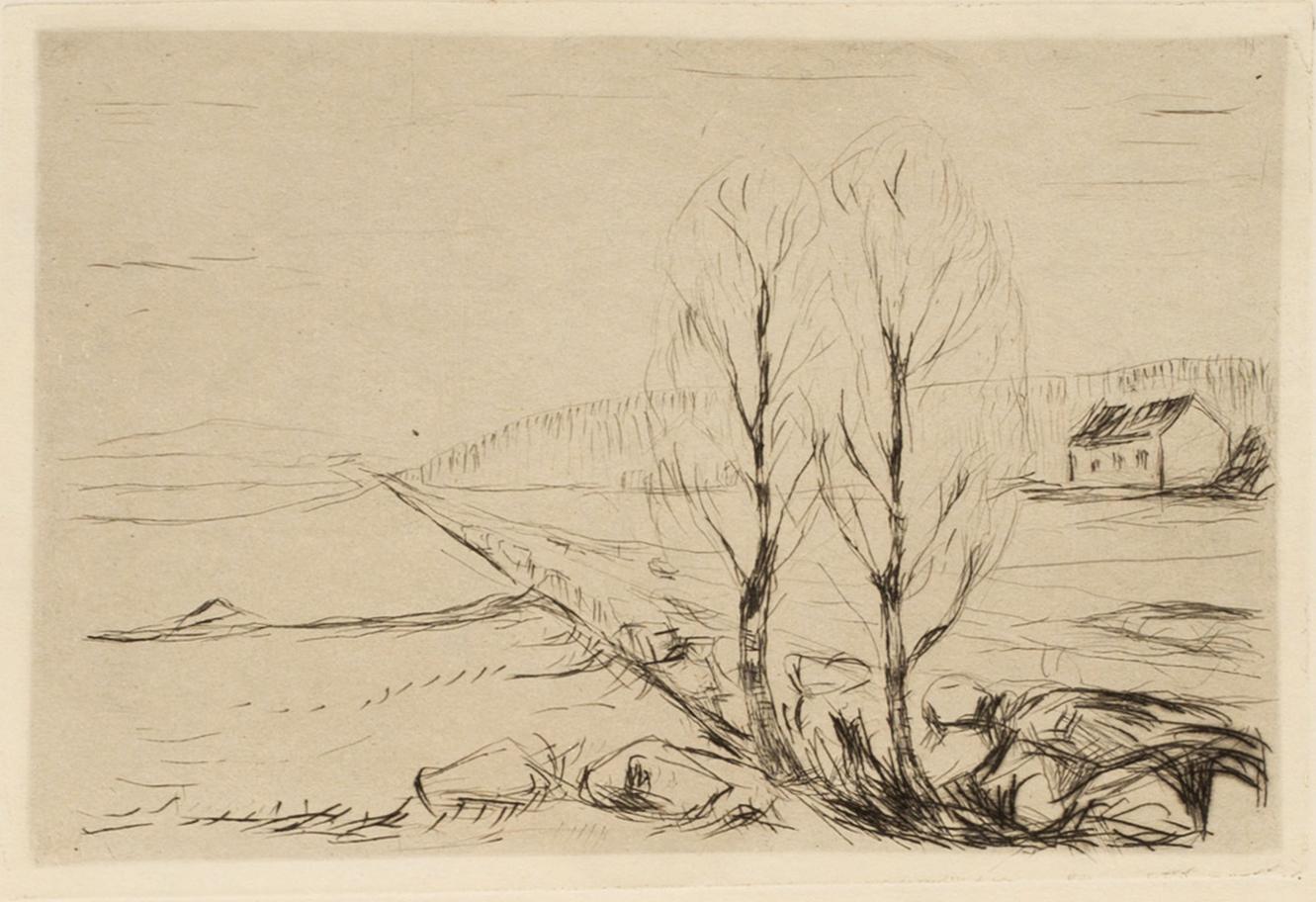 EDVARD MUNCH, drypoint, unsigned.